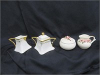 4PC CREAM AND SUGAR SETS - LIMOGES AND