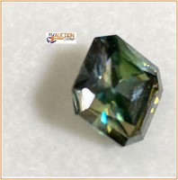 Dark Gray Moissanite w essence 5.90 CT Emerald Cut