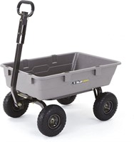 Gorilla Carts Poly Garden Dump Cart w/ Steel Frame