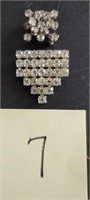 (2) Vintage Rhinestone Pins