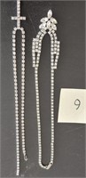 (2) Rhinestone Vintage Necklaces