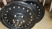 16" Black Disc Wheels (pair)