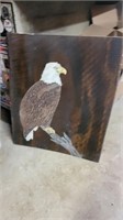 Eagle on wood