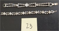 (2) Vintage Rhinestone Bracelets