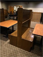 Medium Oak Wooden Double-Sided Restaurant Booth