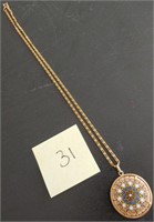 Vintage Milifiori, Goldtone Necklace, Italy