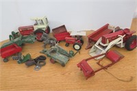 Large Lot of Vintage Tractors, Parts & Wagons