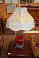 Red Lamp w/Shade