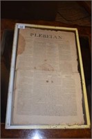 Plebeian March 12, 1812 Newspaper