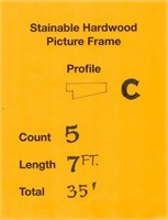 Lot milled stainable picture frame/molding