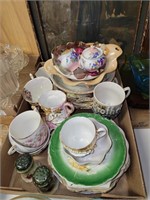 FLORAL CHINA PLATES & CUPS