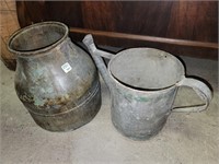 2 PC. GALVANIZED JUG & WATERING CAN