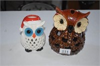 2 Owl Candle Holders