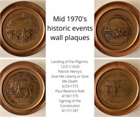 Mid Century Historical Plaques