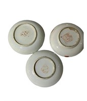 Set of 3 vintage porcelain chinese floral plates