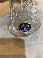 vintage bohemian glass hand cut cups