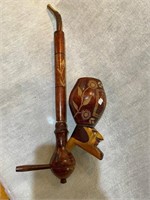vintage hand made pipe from south america