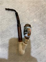 antique austrian porcelain pipe