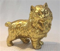 chinese gold-plated copper cat sculpture