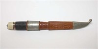 leather engraved vintage knife