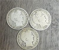 (3) U.S. Barber Half Dollars #2