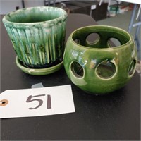(2) McCoy pottery pieces