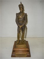 Argentine General WWII Brass Statue 20 Inches Tall