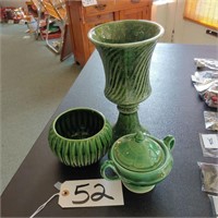 McCoy Tall Vase, planter and sugar bowl