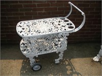 Wrought Iron Tea Cart  35x16x24 Inches