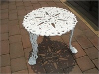 Wrought Iron Patio Side Table  20x15 Inches