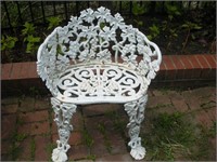 Wrought Iron Patio Chair  27 Inches Tall