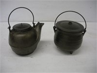 Small Cast Iron Pot & Kettle  5 Inches Tall