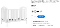 Baby Relax Adelyn 2-in-1 Convertible Crib