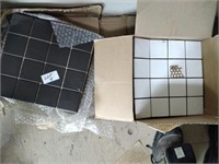 20 Square feet of Black and White Ceramic Tile