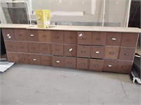 30 Drawer Cabinet  117"L X 38" H