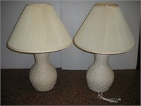 Pair Of Table Lamps  32 Inches Tall