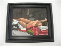 "Figure Study" Oil Painting  1994 14x12 Inches