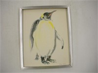 "Penguin"  Water Color Painting