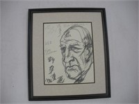 Pencil Sketch Of Charles Booth by Shen Dong 1996
