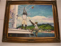"West Indies Wind"  Large Oil On Linen Painting