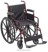 Drive Medical Rebel Lightweight Wheelchair, Red