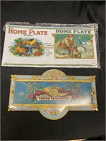 Two signs - Homeplate vegetables. 9” x 4 1/2”