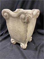 Terra-cotta planter. 7 in.² 9 inches tall