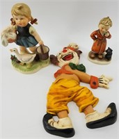 Lot of 3: 2 Hummel style figurines made in Japan a