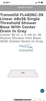 Transolid Shower base with center drain