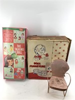 Lot with a Chatty Cathy doll, doll furniture