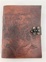 Leather bound journal with 2 dragons 73"