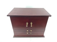 Beautiful old jewelry box with multiple drawers ab