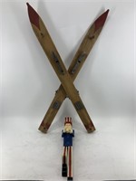 Lot of 2 Uncle Sam wall hanger and a coat hanger