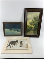 Lot of 3 pieces of art            (700)